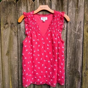 Elle Flamingo Sleeveless Blouse